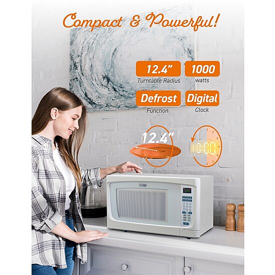 Commercial Chef 1.6-Cu. Ft. Countertop Microwave - White