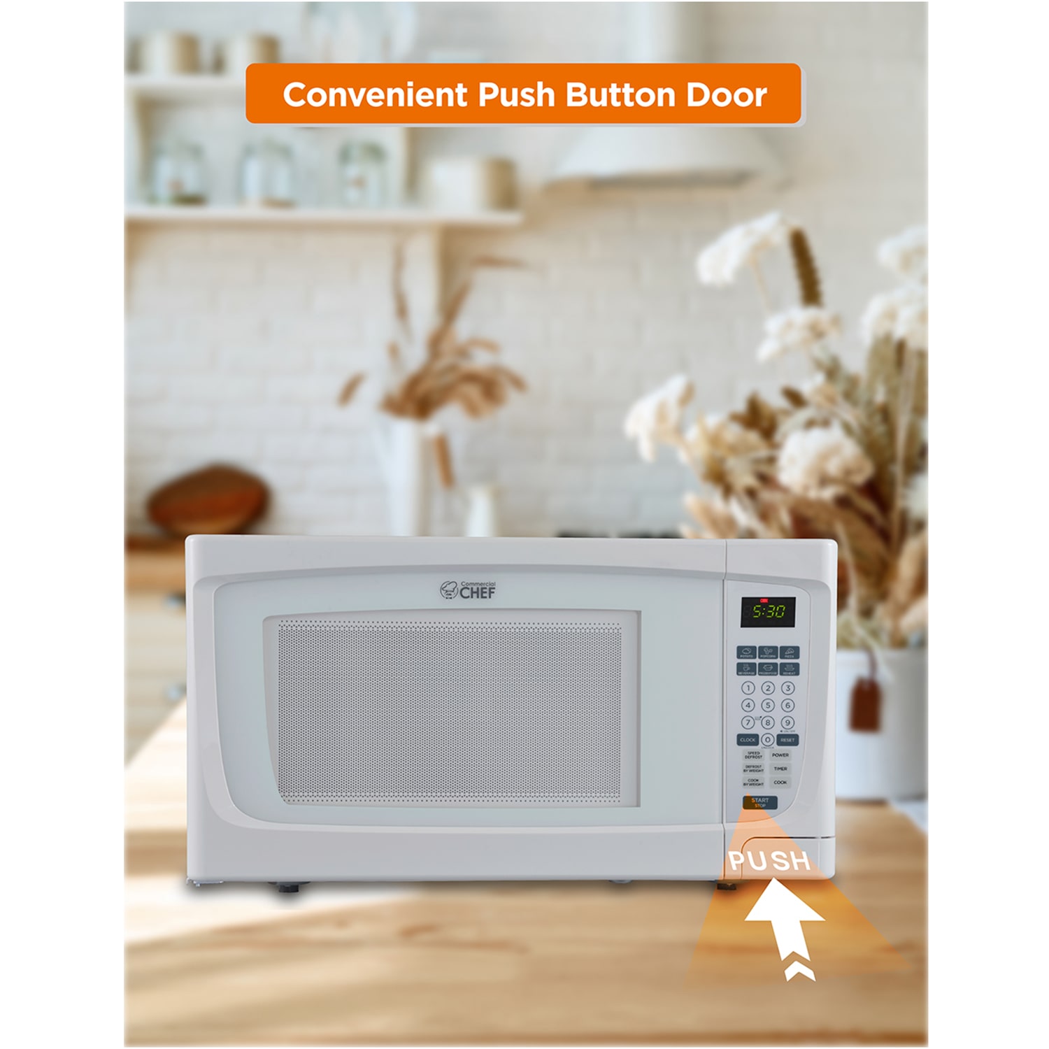 Commercial Chef 1.6-Cu. Ft. Countertop Microwave