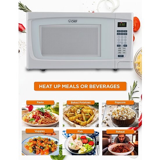 Commercial Chef 1.6-Cu. Ft. Countertop Microwave - White