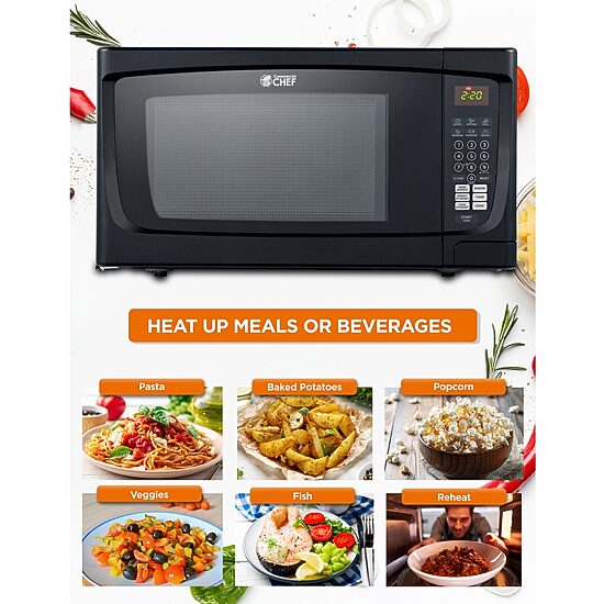 Commercial Chef 1.6-Cu. Ft. Countertop Microwave - Black