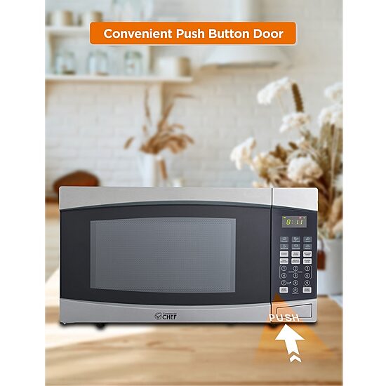 Commercial Chef 1.6-Cu. Ft. Countertop Microwave - Stainless Steel Front