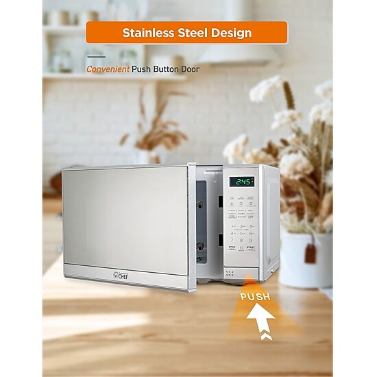 COMMERCIAL CHEF 0.7 Cu. Ft. Countertop Microwave with Digital Display with 10 Power Levels