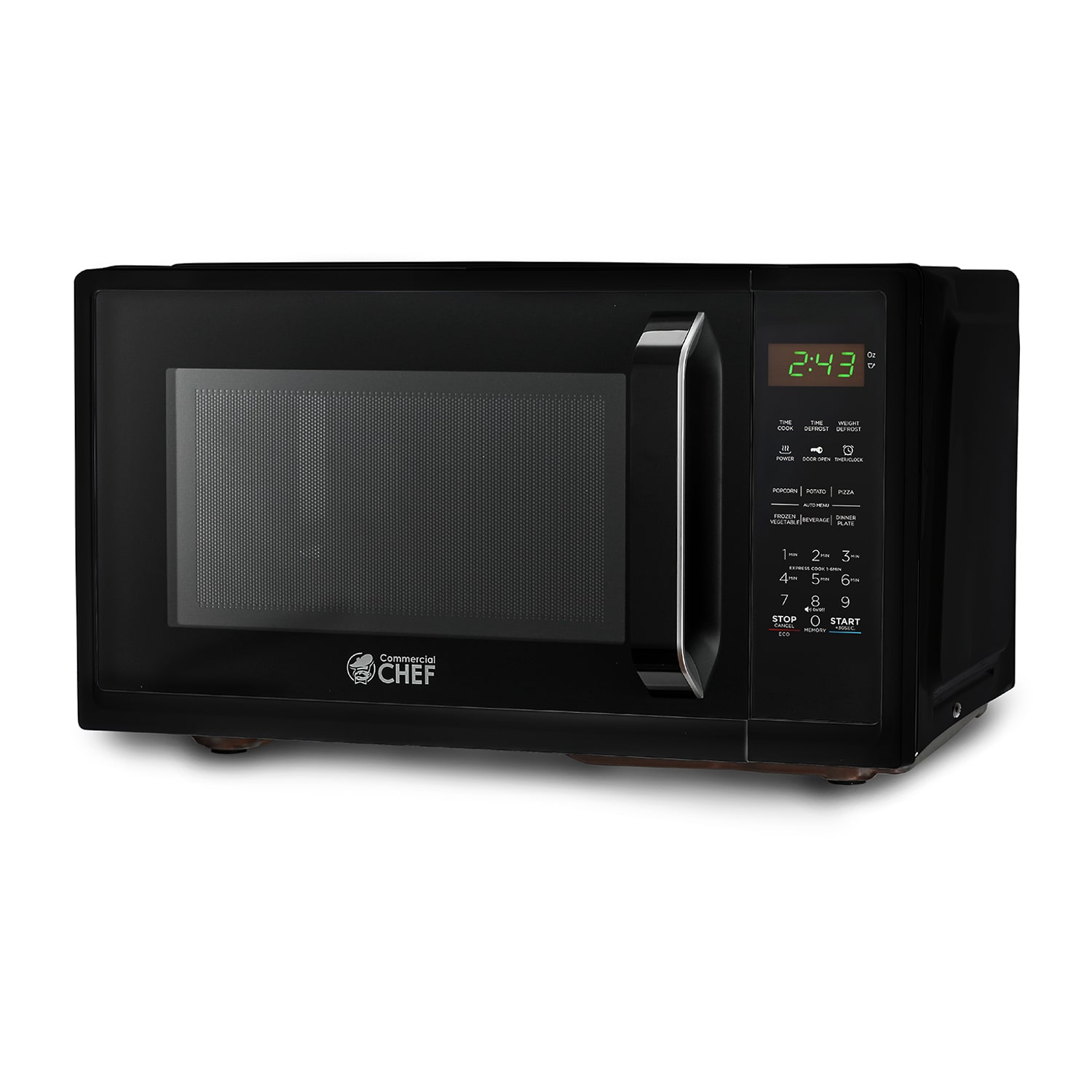 COMMERCIAL CHEF Cu. Ft. Countertop Microwave with Touch Controls & Digital Display & 10 Power Levels