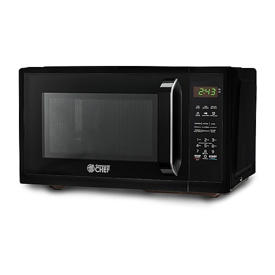COMMERCIAL CHEF 0.9 Cu. Ft. Countertop Microwave with Touch Controls & Digital Display & 10 Power Levels