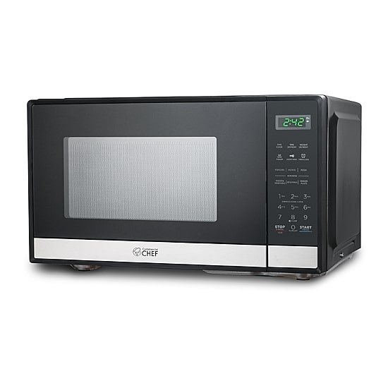 COMMERCIAL CHEF 0.9 Cu. Ft. Countertop Microwave with Touch Controls & Digital Display & 10 Power Levels