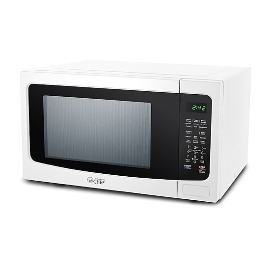 COMMERCIAL CHEF 1.6 Cu. Ft. Countertop Microwave with Touch Controls & Digital Display & 10 Power Levels