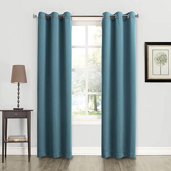 Sun Zero Talon Grommet Top Energy Saving Light-Filtering Single Curtain Panel