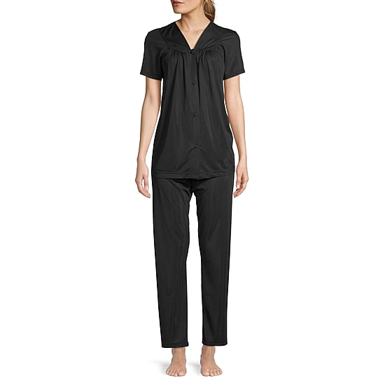 Lissome Womens V-Neck Short Sleeve 2-pc. Pajama Set