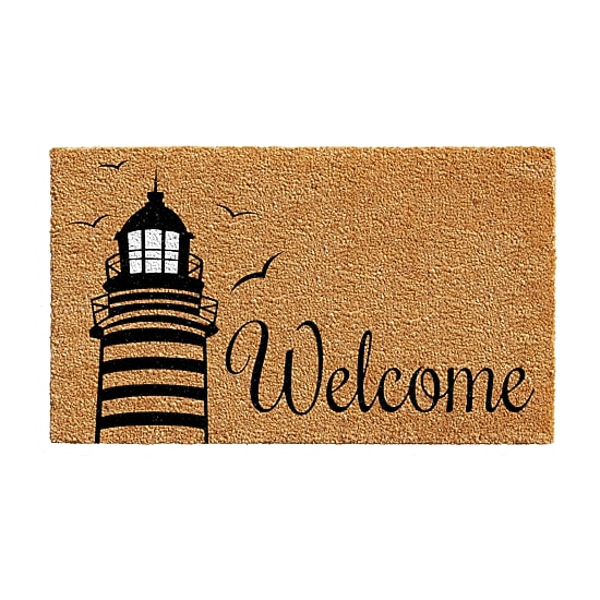 Calloway Mills Lighthouse Welcome Outdoor Rectangular Doormat