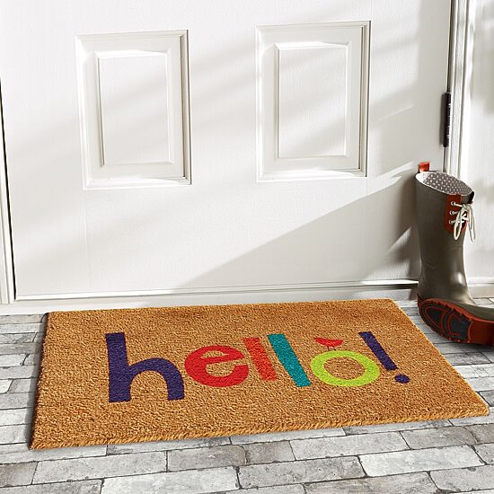 Calloway Mills Colorful Hello Outdoor Rectangular Doormat