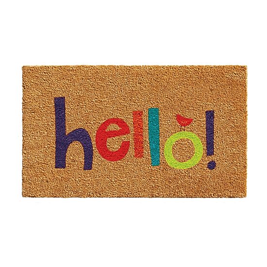 Calloway Mills Colorful Hello Outdoor Rectangular Doormat