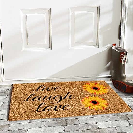 Calloway Mills Sunflower Live Laugh Love Outdoor Rectangular Doormat