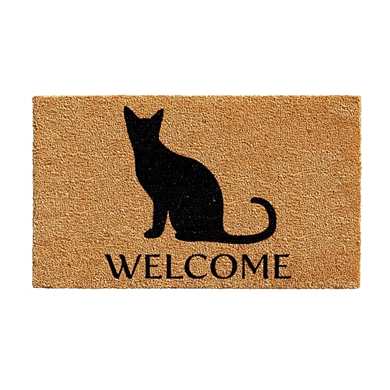 Calloway Mills Black Cat Welcome Outdoor Rectangular Doormat