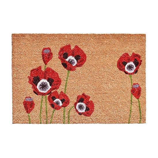 Calloway Mills Red Poppies Outdoor Rectangular Doormat