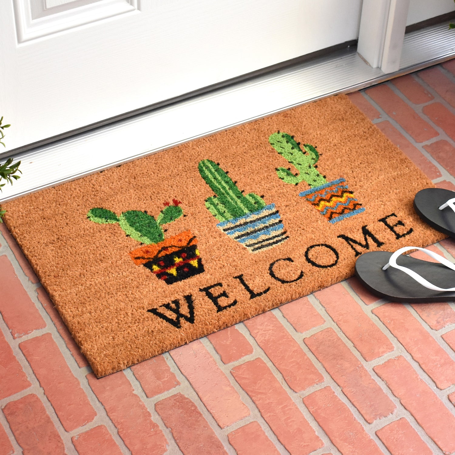 Calloway Mills Cactus Welcome Outdoor Rectangular Doormat