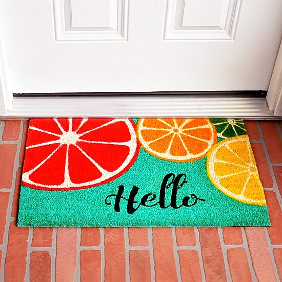 Calloway Mills Fruit Hello Outdoor Rectangular Doormat