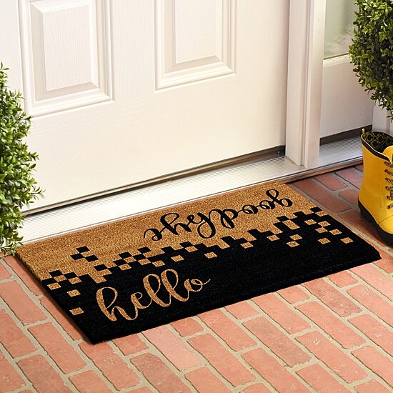 Calloway Mills Hello/Goodbye Outdoor Rectangular Doormat