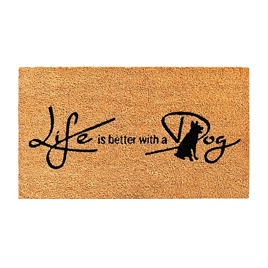 Calloway Mills Life Is Better With A Dog Outdoor Rectangular Doormat