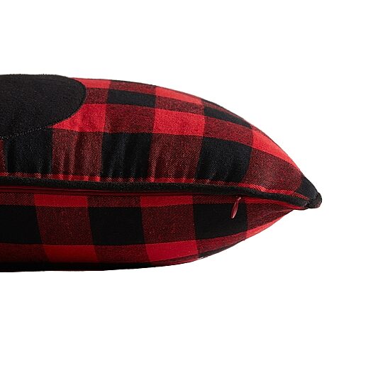 Eddie Bauer Cabin Plaid Stag Head Square Throw Pillow