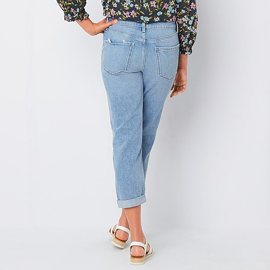 a.n.a Womens Mid Rise Boyfriend Jean
