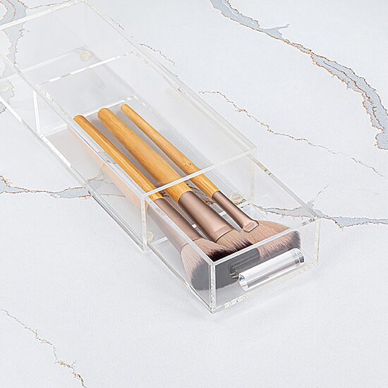 Home Expressions Small Acrylic Makeup 1-Drawer Single Compartment Drawer Storage