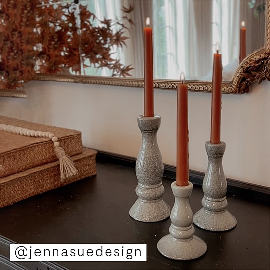 Linden Street Ceramic Taper Candle Holder Collection