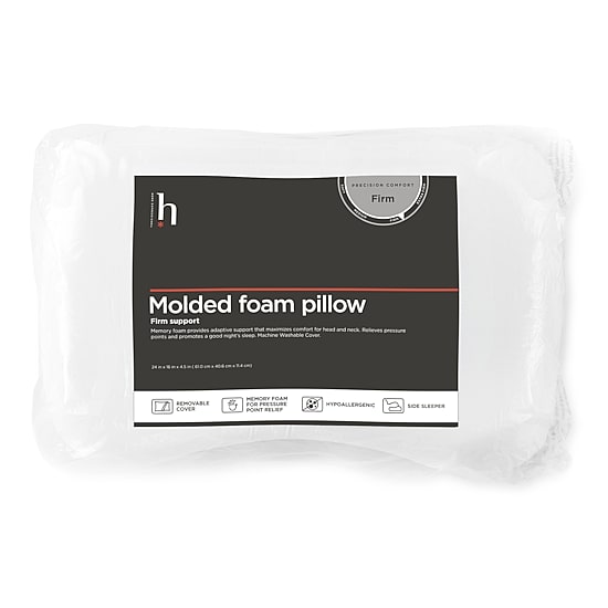 Home Expressions Molded Foam Firm Support Pillow