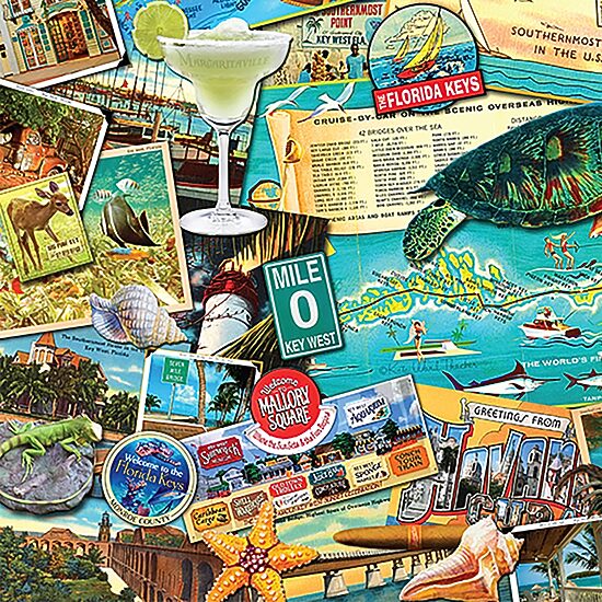 Hart Puzzles Key West By Kate Ward Thacker, 24 X 30 1000 Piece Puzzle