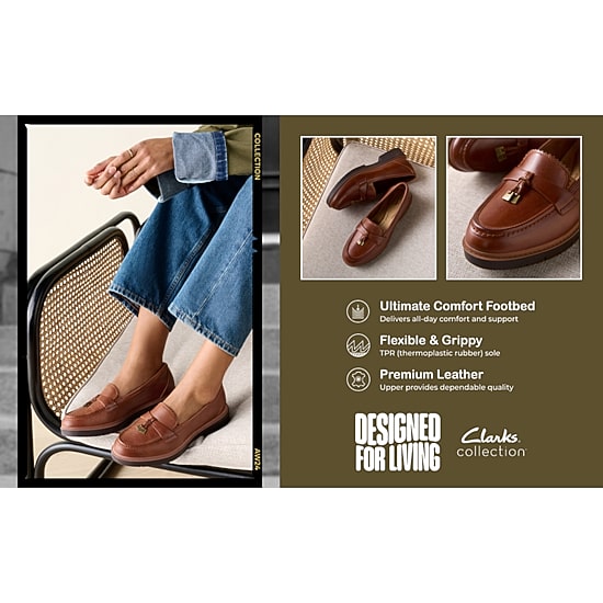 Clarks Westlynn Bella Womens Moc Closed Toe Loafers