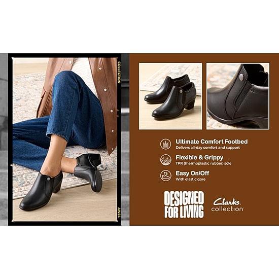 Clarks Emily Reyna Womens Round Closed Toe Slip-On Shoe