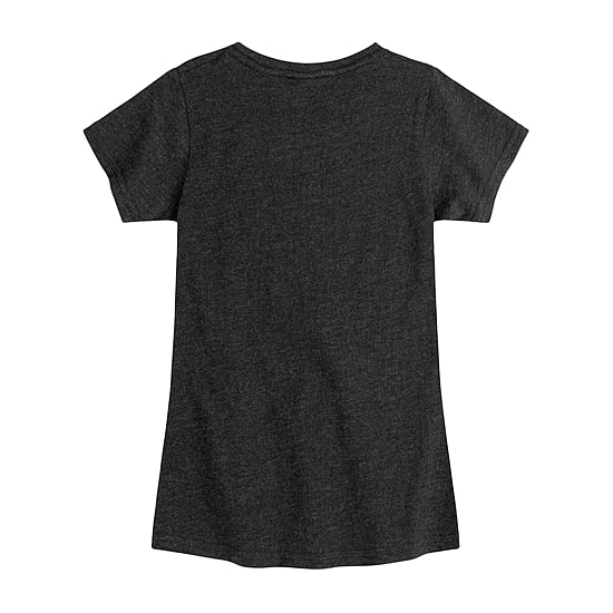 Cute Face Grid Big Kid Girls Crew Neck Short Sleeve Classic Fit Spongebob Graphic T-Shirt
