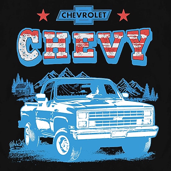 Mens Short Sleeve Chevrolet Truck Graphic T-Shirt