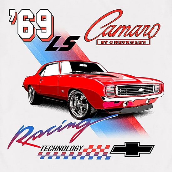 Mens Short Sleeve Camaro Graphic T-Shirt