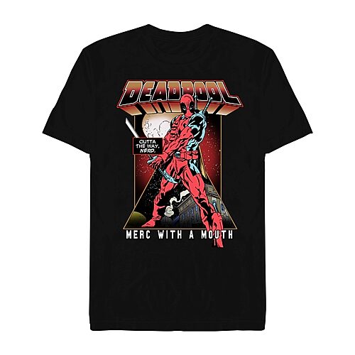 Mens Short Sleeve Deadpool Graphic T-Shirt, X-large, Black
