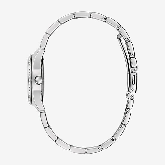 Caravelle Designed By Bulova Womens Silver Tone Stainless Steel Bracelet Watch 43m123