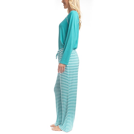 GoodNight Kiss Womens Long Sleeve 2-pc. Pajama Set