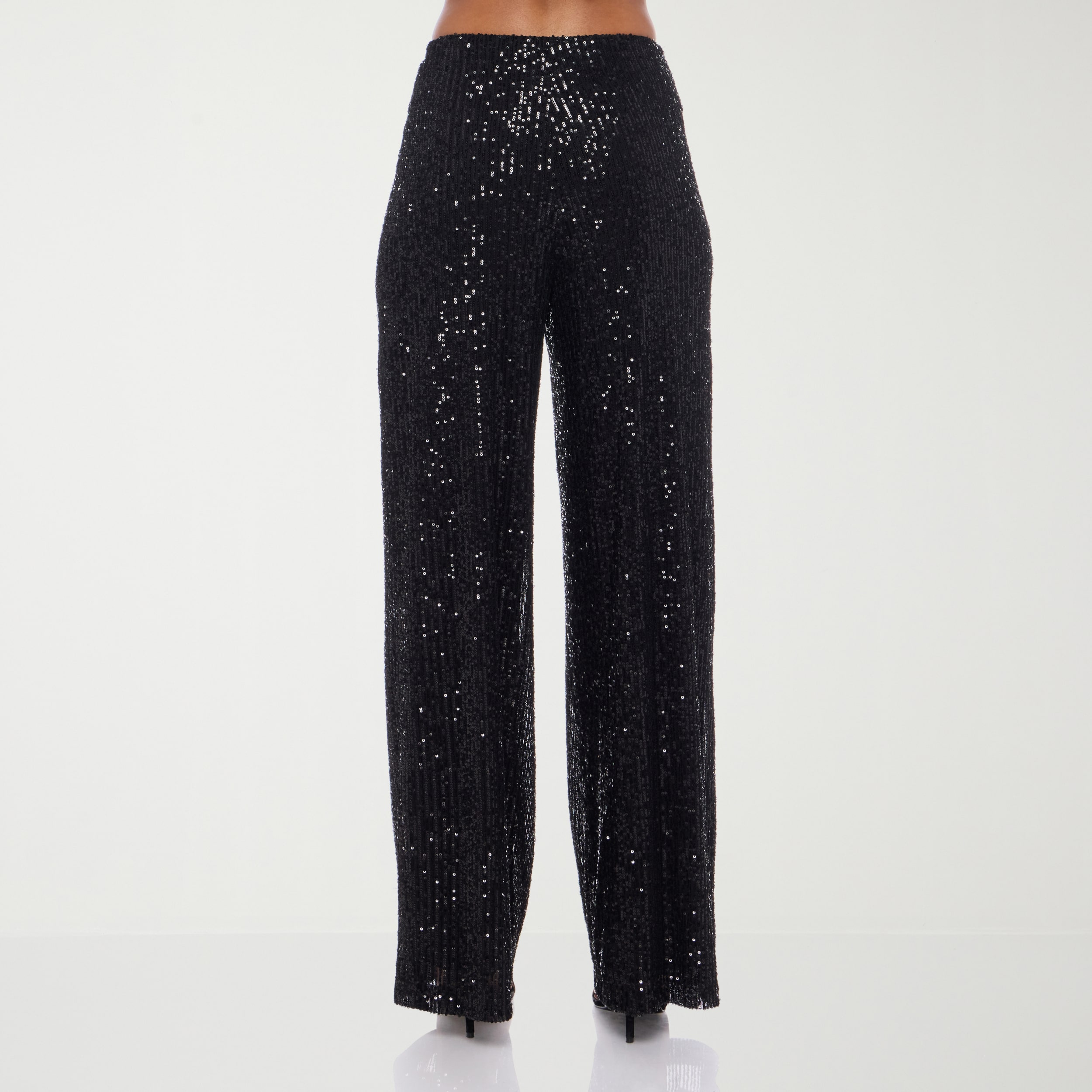 Premier Amour Womens Straight Pull-On Sequin Pant