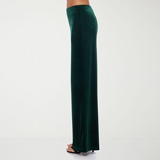 Premier Amour Womens Straight Mid Rise Velvet Pull-On Pant