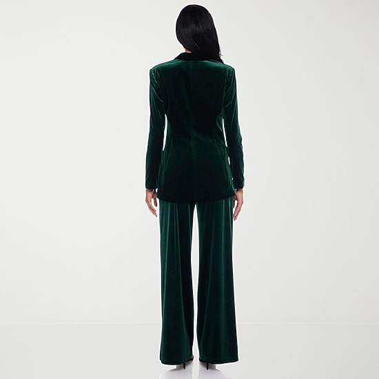 Premier Amour Womens Straight Mid Rise Velvet Pull-On Pant