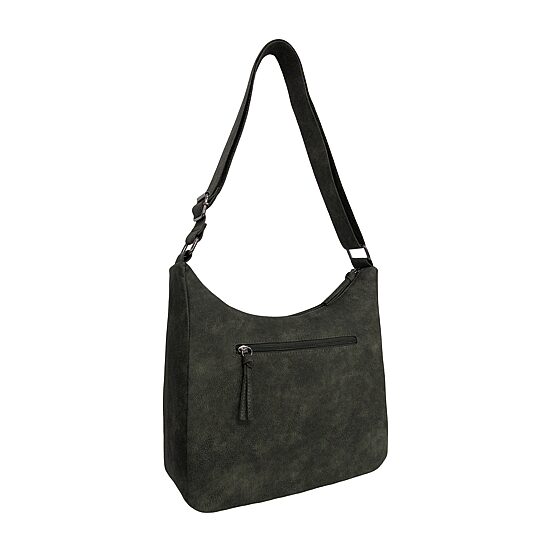 Bueno of California Distress Pebble Washed Double Zip Crossbody Bag