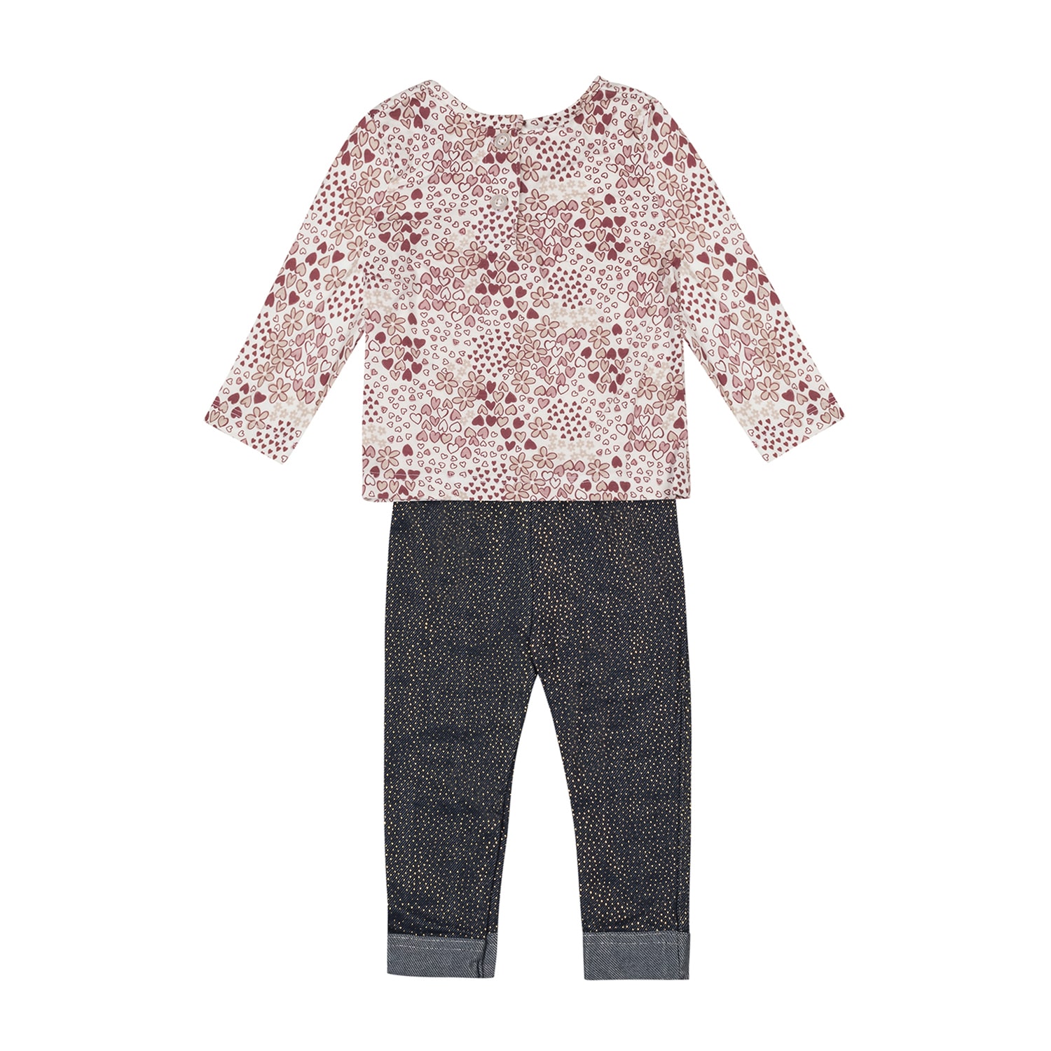 Little Lass Baby Girls Denim 3-pc. Pant Set