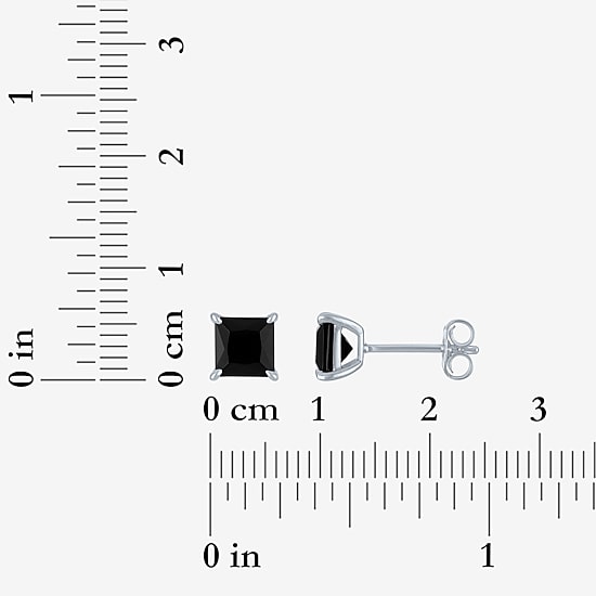 2 CT. T.W. Natural Black Diamond 10K Gold 5mm Stud Earrings