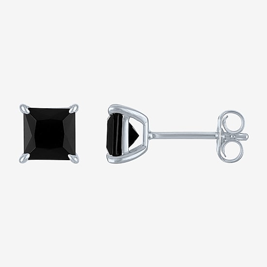 2 CT. T.W. Natural Black Diamond 10K Gold 5mm Stud Earrings