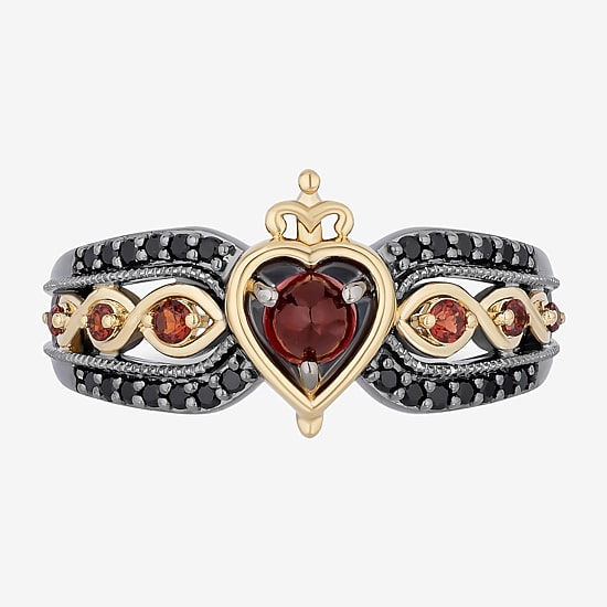 Evil Queen Womens Genuine Red Garnet 14K Gold Over Silver Sterling Silver Evil Queen Snow White Cocktail Ring