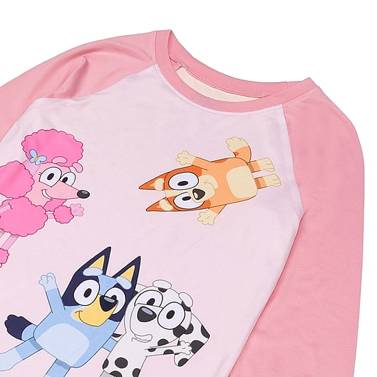 Little & Big Kid Girls Bluey Crew Neck Long Sleeve 2-pc. Pajama Set