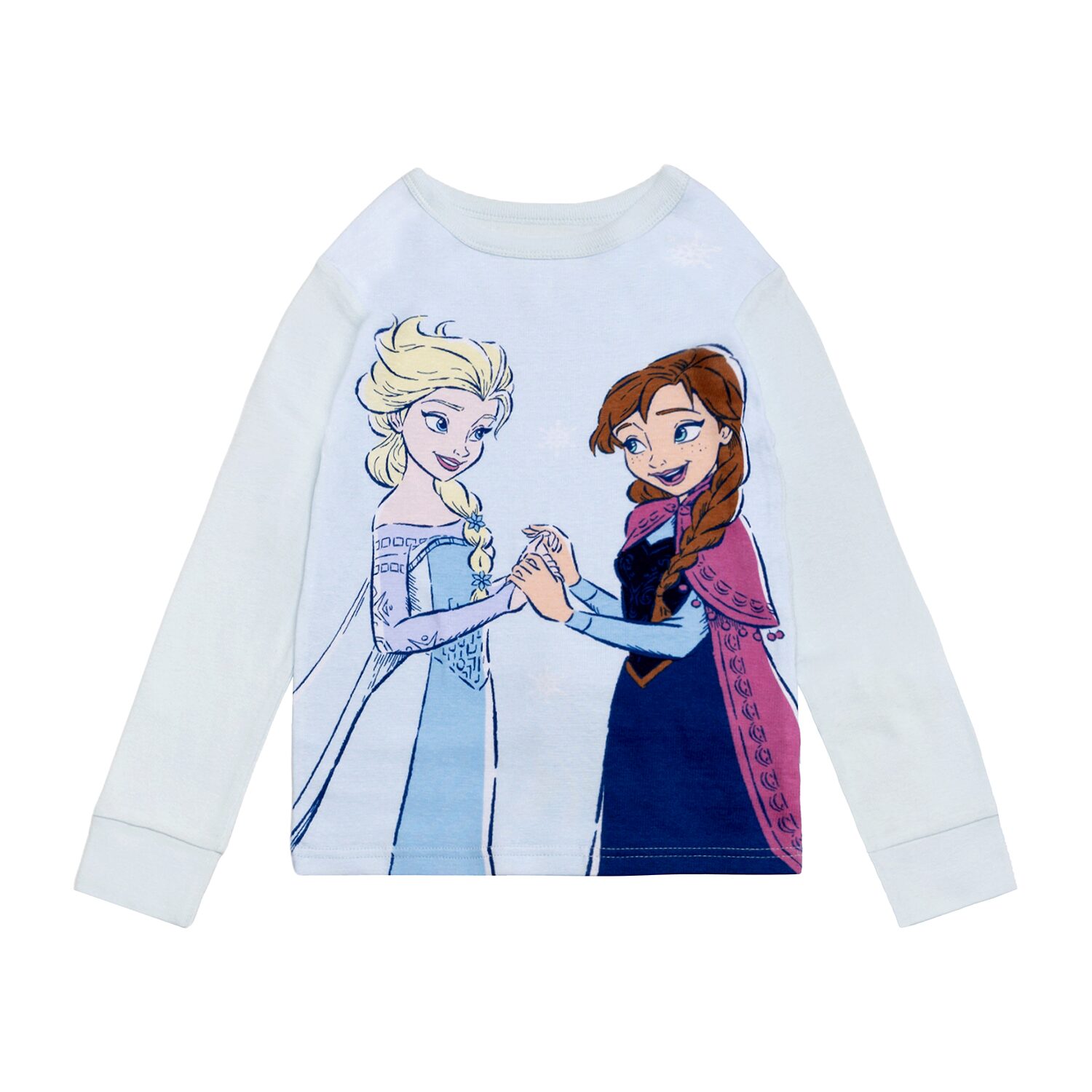 Disney Collection Little & Big Kid Girls Frozen Crew Neck Long Sleeve 4-pc. Pajama Set