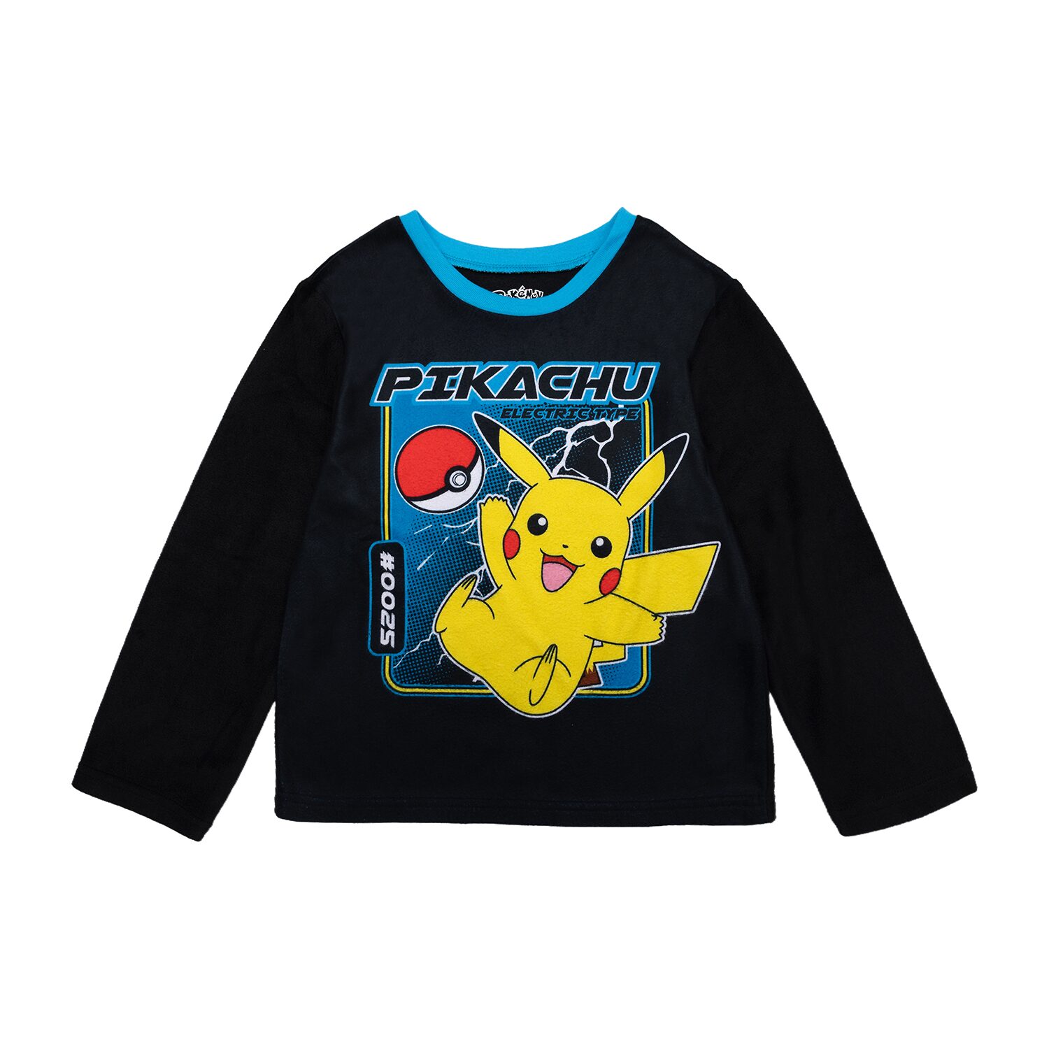 Fleece Big Kid Boys Pokemon Microfleece Crew Neck Long Sleeve 2-pc. Pajama Set