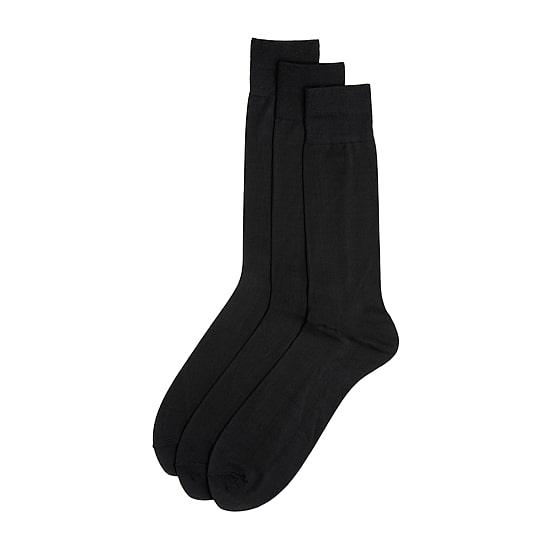 Stafford Microfiber Mens 3 Pair Big and Tall Crew Socks