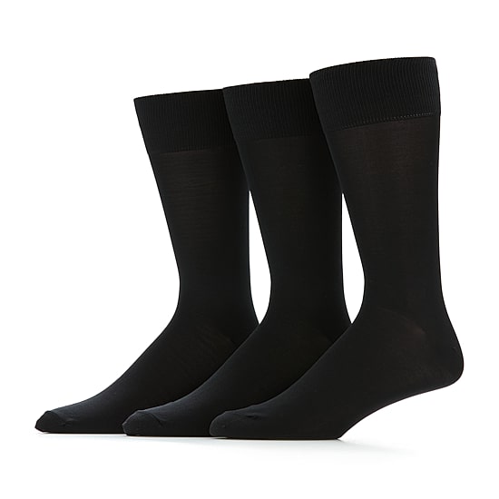 Stafford Microfiber Mens 3 Pair Big and Tall Crew Socks