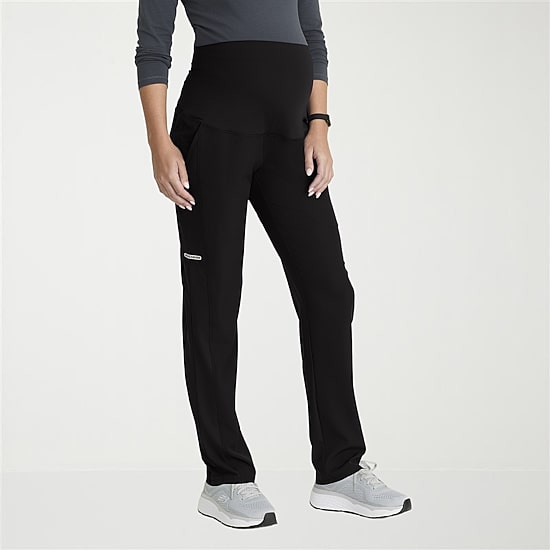 Skechers Skp705 Nurture 7-Pocket Maternity Straight Leg Womens Plus Maternity Stretch Fabric Moisture Wicking Scrub Pant